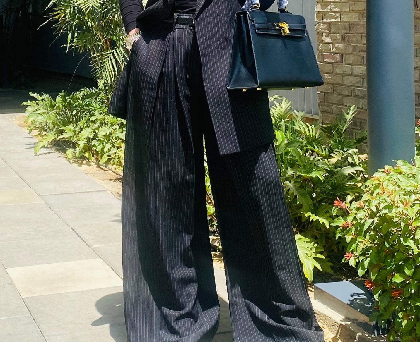 Elegant stripped suit