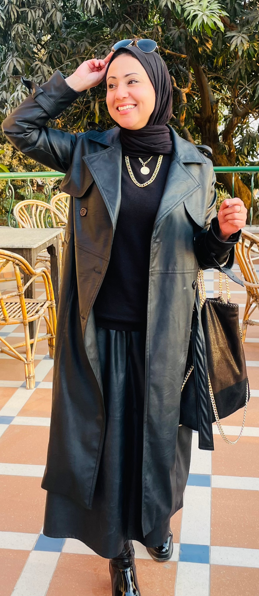 Wild Leather Coat-Black