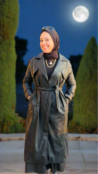 Wild Leather Coat-Black