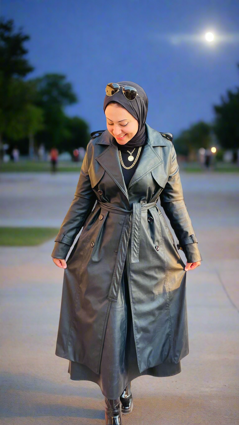 Wild Leather Coat-Black