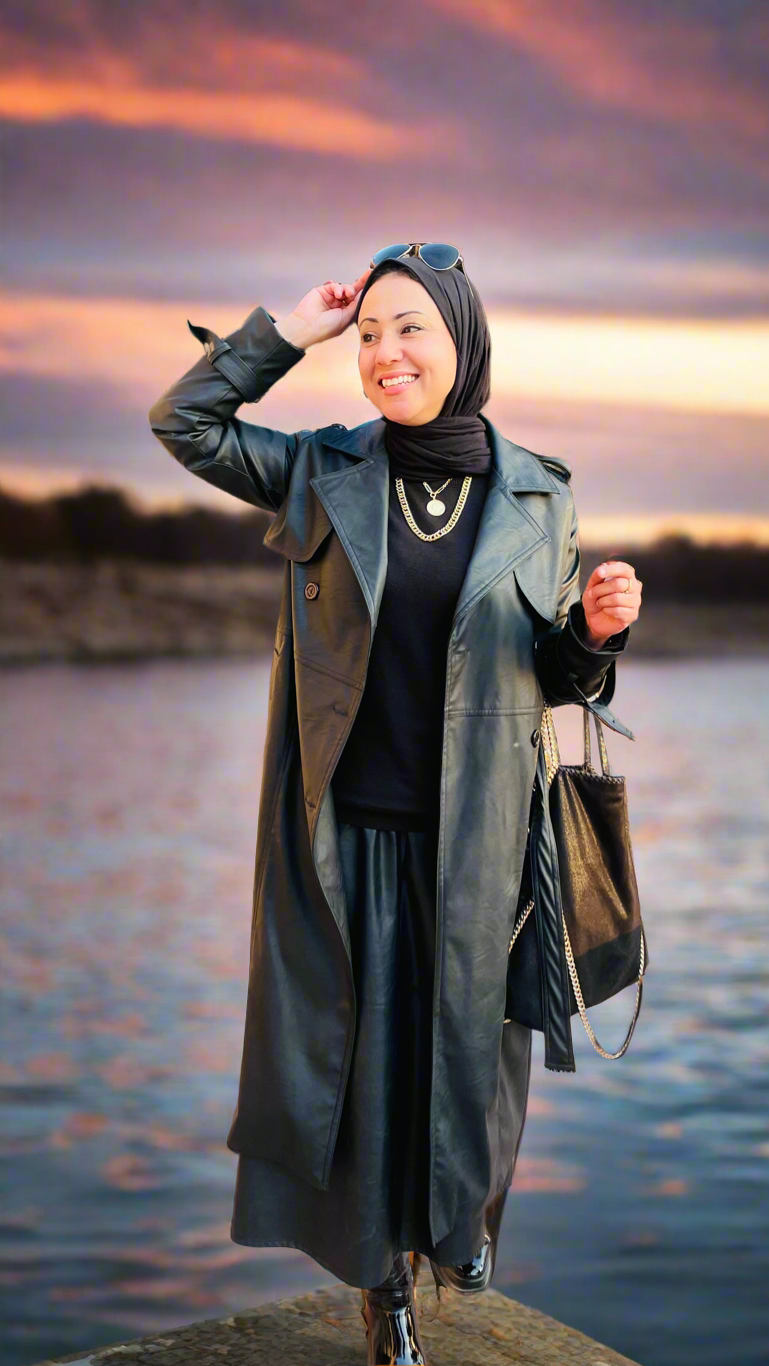 Wild Leather Coat-Black