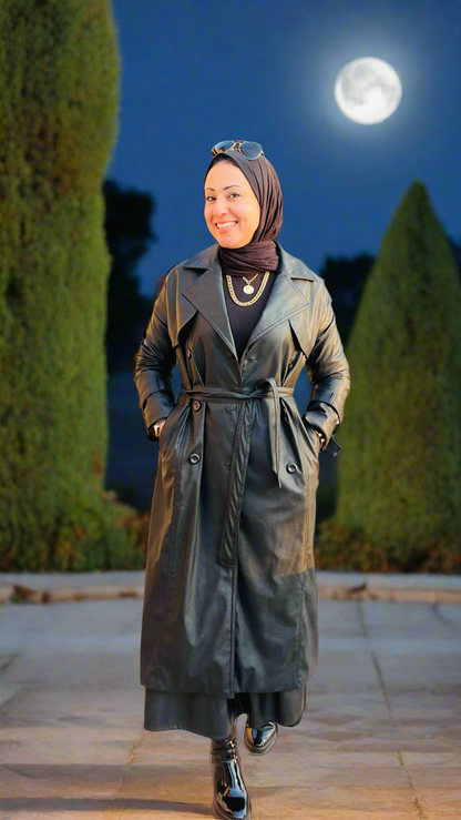 Wild Leather Coat-Black