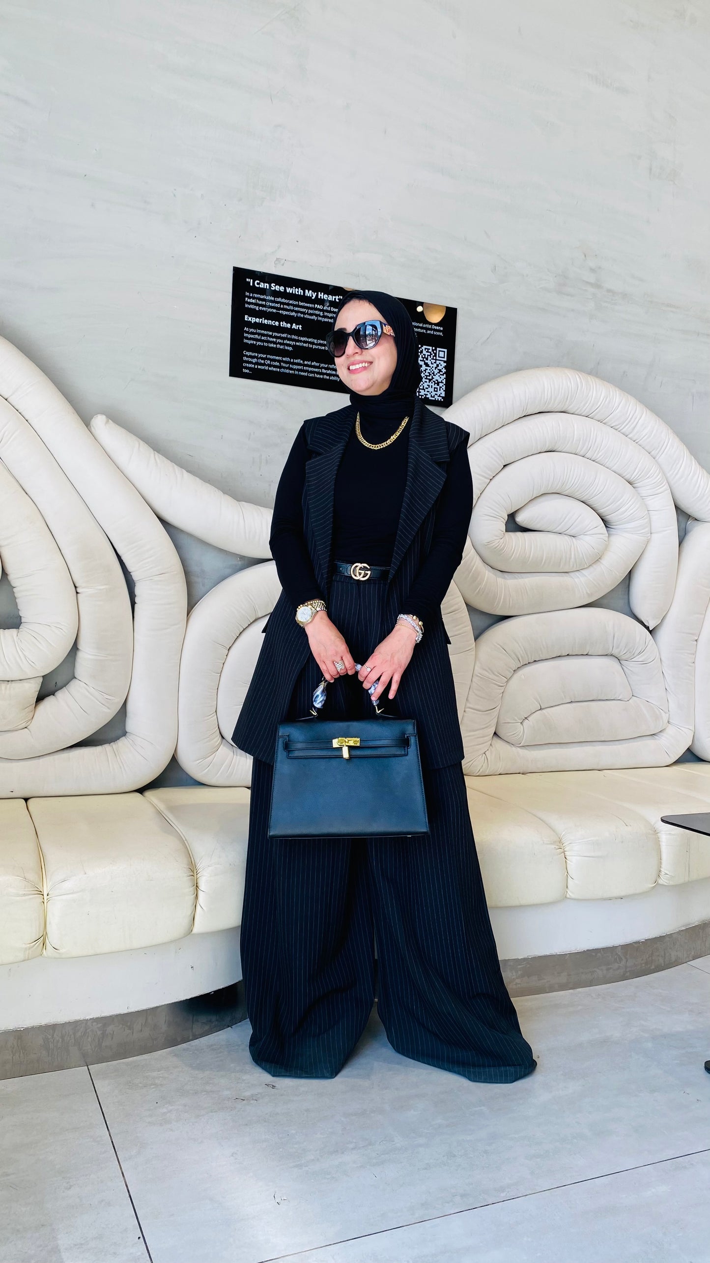 Elegant stripped suit