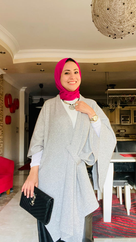 Shimmer Knitted Poncho