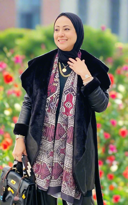 Winter Queen Leather Jacket Black