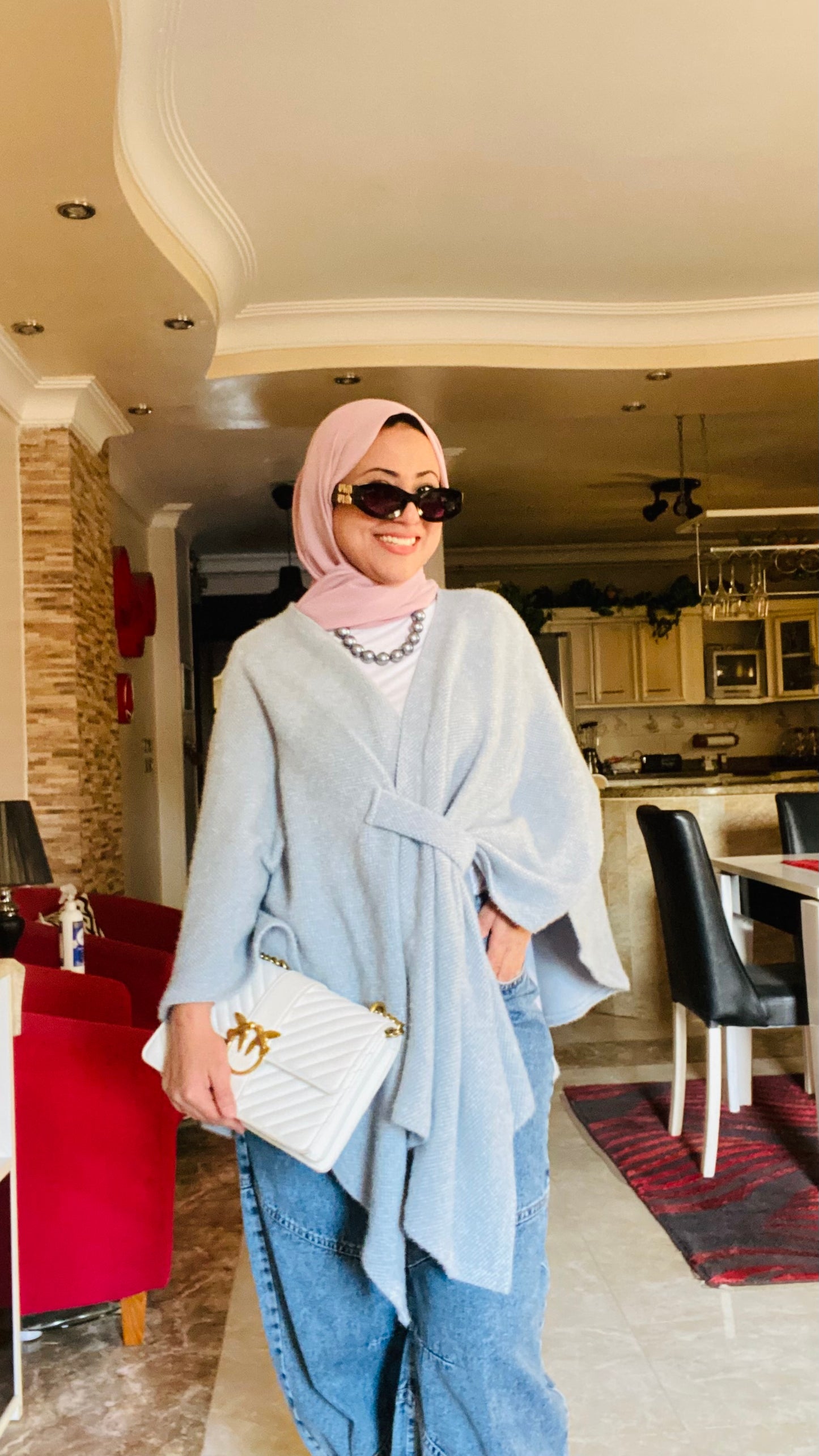 Plain Knitted Poncho