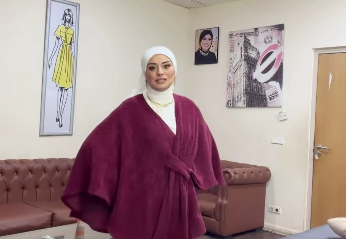 Plain Knitted Poncho