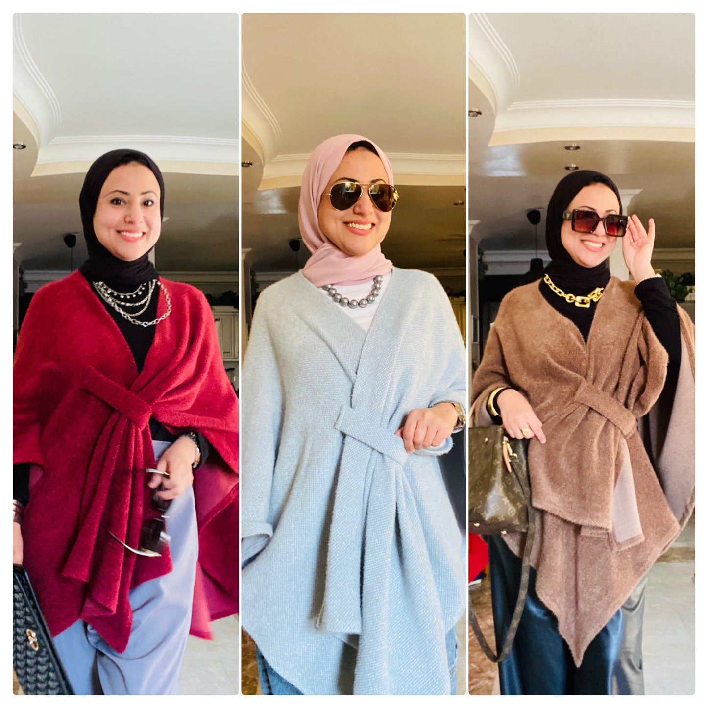 Plain Knitted Poncho